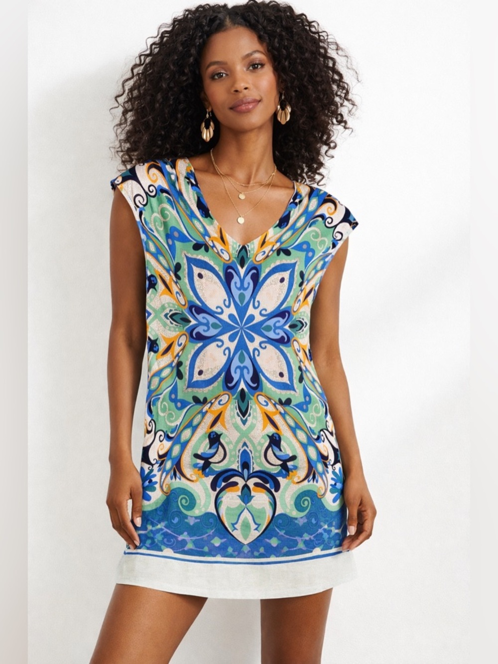 🌺 Maeve x Anthropologie Folksong Bird Tunic Dress